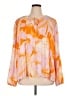 DR2 100% Polyester Orange Long Sleeve Blouse Size XL - photo 1