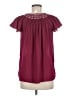 Max Studio 100% Polyester Burgundy Short Sleeve Blouse Size M - photo 2