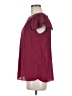 Max Studio 100% Polyester Burgundy Short Sleeve Blouse Size M - photo 5