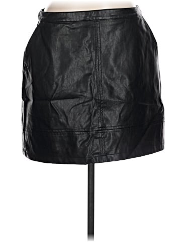 Petal and Pup Faux Leather Skirt (view 1)