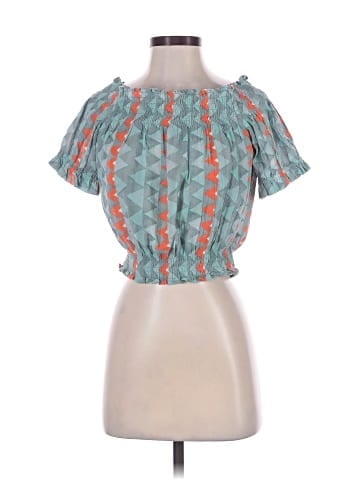 Feathers Short Sleeve Blouse (view 1)