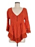 Venus 100% Viscose Orange 3/4 Sleeve Blouse Size M - photo 1