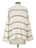 Easel 100% Acrylic Stripes Ivory Poncho Size S - photo 2