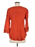 Venus 100% Viscose Orange 3/4 Sleeve Blouse Size M - photo 2