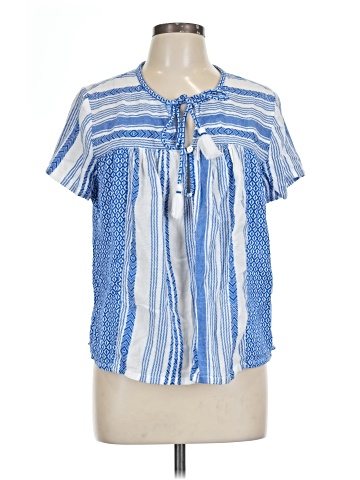 Wrap Short Sleeve Blouse (view 1)