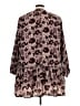 Roolee 100% Polyester Animal Print Brown 3/4 Sleeve Blouse Size 3X - photo 2
