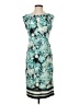 Beige by ECI Print Teal Cocktail Dress Size 4 - photo 1