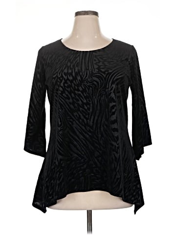 Brittany Black 3/4 Sleeve Blouse (view 1)