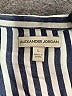 Alexander Jordan 100% Rayon Stripes Ivory Short Sleeve Blouse Size L - photo 7