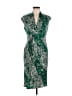 Per Una 100% Polyester Print Green Cocktail Dress Size UK 10 / US 6 - photo 1