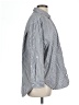 Gloria Vanderbilt Stripes Gray Long Sleeve Button-Down Shirt Size L - photo 4