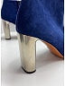 Céline 100% Leather Blue Suede Bam Bam Ankle Boots Size EU 36 - photo 3