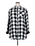 Cato 100% Rayon Checkered-gingham Black Long Sleeve Button-Down Shirt Size 22 - 24 - photo 1