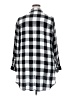 Cato 100% Rayon Checkered-gingham Black Long Sleeve Button-Down Shirt Size 22 - 24 - photo 2