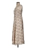 Unbranded 100% Viscose Floral Tan Casual Dress Size S (tall) - photo 5