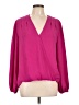 Trina Turk Solid Pink Long Sleeve Blouse Size L - photo 1