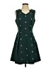 Esley 100% Polyester Stars Green Casual Dress Size S - photo 1