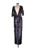 Tibi 100% Silk Silver Purple Cocktail Dress Size 6 - photo 2