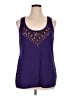 Basic Editions 100% Cotton Purple Sleeveless Top Size 1X - photo 1