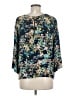 Sam & Lavi 100% Rayon Teal 3/4 Sleeve Blouse Size M - photo 2