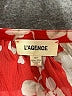 L'Agence 100% Polyester Floral Red 3/4 Sleeve Blouse Size XS (tall) - photo 7