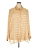 Notations 100% Polyester Polka Dots Gold 3/4 Sleeve Blouse Size 2X - photo 1