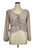 H&M 100% Polyester Gray 3/4 Sleeve Blouse Size XL - photo 1