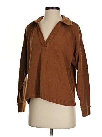 Madewell Cotton-Hemp Oversized Polo Sweatshirt (view 1)