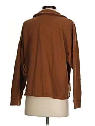 Madewell Cotton-Hemp Oversized Polo Sweatshirt (view 2)