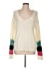 No Comment Color Block Ivory Pullover Sweater Size L - photo 1