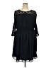 Ann Taylor LOFT 100% Polyester Solid Black Casual Dress Size XXL - photo 1