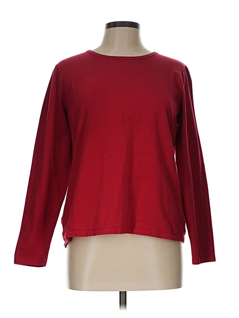 Pre-owned Lands' End Long Sleeve T-shirt In Red