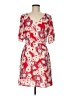Paper Crown 100% Polyester Print Red Cocktail Dress Size 8 - photo 1