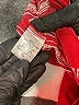 Luxxel 100% Polyamide Stripes Burgundy Red Jumpsuit Size S - photo 5