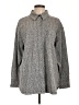 Athleta Houndstooth Gray Long Sleeve Button-Down Shirt Size L - photo 1