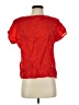Impressions 100% Rayon Red Short Sleeve Blouse Size S - photo 1