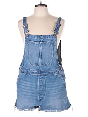Madewell Adirondack Short Overalls in Benham Wash (view 1)