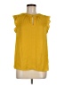 Maison d' Amelie 100% Polyester Yellow Sleeveless Blouse Size M - photo 1