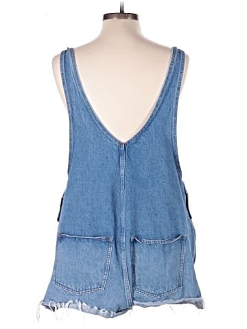 Madewell Adirondack Short Overalls in Benham Wash (view 2)