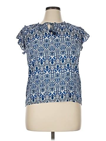Rose + Olive Short Sleeve Blouse (view 1)
