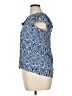 Rose + Olive 100% Rayon Blue Short Sleeve Blouse Size XL - photo 5