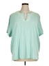 Cathy Daniels Teal Short Sleeve Blouse Size XL (estimated) - photo 1
