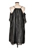 Ann Taylor LOFT 100% Polyester Metallic Silver Casual Dress Size L - photo 2