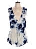 Blue Life 100% Rayon Tie-dye Blue Romper Size L - photo 1