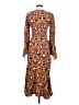 Prabal Gurung 100% Silk Print Multi Color Orange Casual Dress Size 4 - photo 2