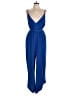Shein Solid Blue Jumpsuit Size 12 - photo 1