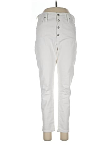 Madewell Curvy High-Rise Skinny Crop Jeans in Pure White: Button-Front Edition (view 1)