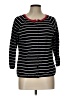 Pendleton Stripes Black Long Sleeve Top Size Lg Petite - photo 1