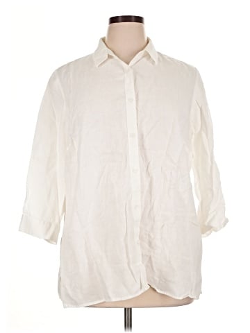 Coldwater Creek 3/4 Sleeve Button-Down Shirt (view 1)