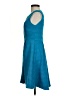 Leifsdottir Chevron-herringbone Teal Cocktail Dress Size 0 - photo 5